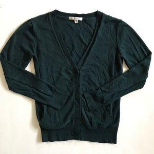 CABI CARDIGAN SWEATER DEEP TURQUOISE XS